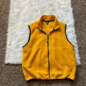L.L Bean Yellow Fleece Vest Size Large